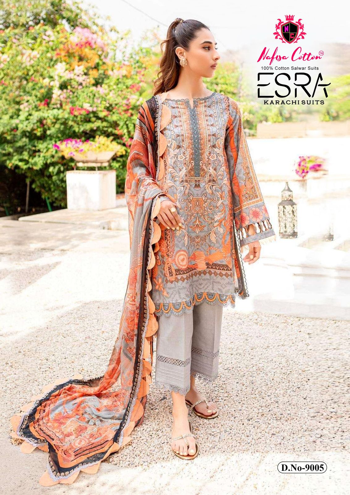 Esra Vol 9 By Nafisa Karachi Soft Cotton Printed Dress Material Online Wholesale